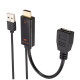 Адаптер перетворювач конвертер HDMI - DisplayPort з живленням USB. SmartGo