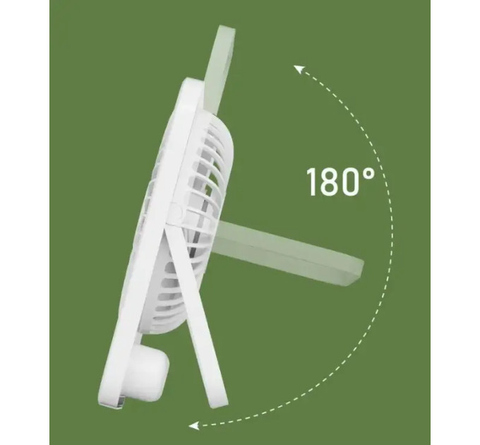 Акумуляторный USB вентилятор портативний. 5 швидк. Type-C. Чорний