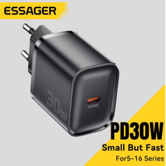 Мережевий зарядний пристрій Essager 30W ES-CD52 QC3.0 AFC FCP SCP (Швидка зарядка) Type-C Мережевий зарядний пристрій Essager 30W ES-CD52 QC3.0 AFC FCP SCP (Швидка зарядка) Type-C