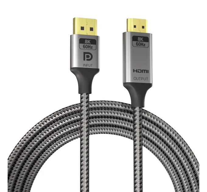 Кабель DisplayPort - HDMI 8K 60Hz 2м SmartG v2.1 Кабель DisplayPort - HDMI 8K 60Hz 2м SmartG v2.1