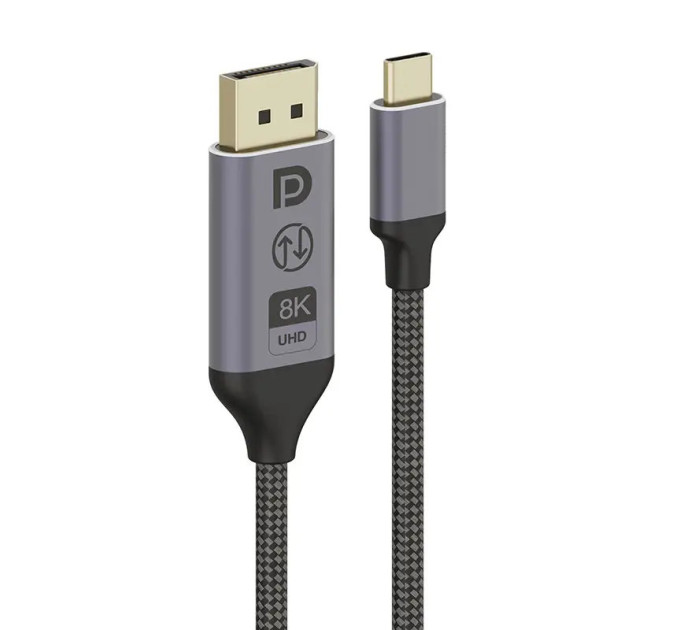 Двонаправлений Кабель Type-C - DisplayPort 8K 60 Hz UHD 2м DP1.4 SmartG Bidir Двонаправлений Кабель Type-C - DisplayPort 8K 60 Hz UHD 2м DP1.4 SmartG Bidir