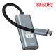 Кабель Адаптер конвертер Type-C to 8К 60Hz Pro V8 SmartG Кабель Адаптер конвертер Type-C to 8К 60Hz Pro V8 SmartG