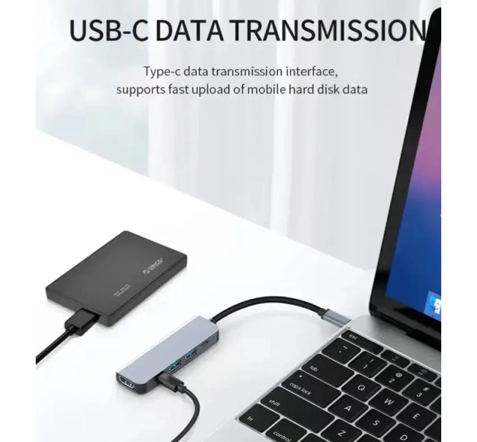 USB 3.0 хаб + конвертер HDMI 4K SmartGo HUC 5 у 1