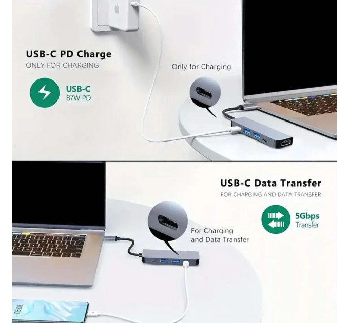 USB 3.0 хаб + конвертер HDMI 4K SmartGo HUC 5 у 1