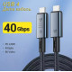 Кабель  Type-c - Type-c Usb 4.0 Type-C Gen2 40Gbps 8K @ 60Hz 1240W AV audio video 1.5м SmartGo Дата кабель