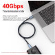 Кабель  Type-c - Type-c Usb 4.0 Type-C Gen2 40Gbps 8K @ 60Hz 1240W AV audio video 1.5м SmartGo Дата кабель
