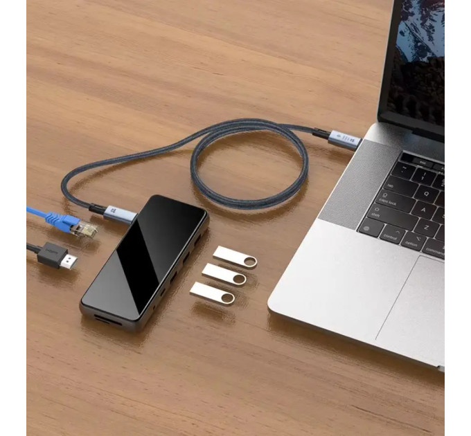 Кабель  Type-c - Type-c Usb 4.0 Type-C Gen2 40Gbps 8K @ 60Hz 1240W AV audio video 1.5м SmartGo Дата кабель