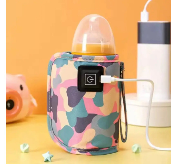 Портативний підігрівач дитячих пляшечок Hengxin USB електричний термос-нагрівач від павербанку, сумісний з усіма пляшечками CAMO