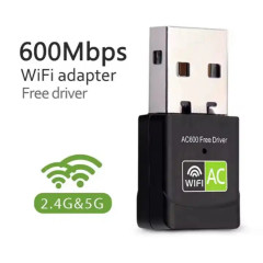 WIFI адаптер AC600 WIFI5 дводіапазонний USB Plug and play