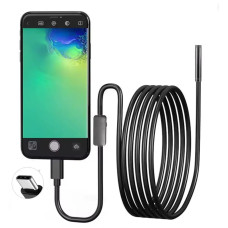 Ендоскоп для смартфону Android і ПК Type-C. 3-в-1. Гнучкий кабель 2 м. Діаметр камери: 5,5 мм Ендоскоп для смартфону Android і ПК Type-C. 3-в-1. Гнучкий кабель 2 м. Діаметр камери: 5,5 мм