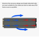 Радіатор охолодження SSD M.2  2280 + термопрокладки Teucer M.2-4 2280