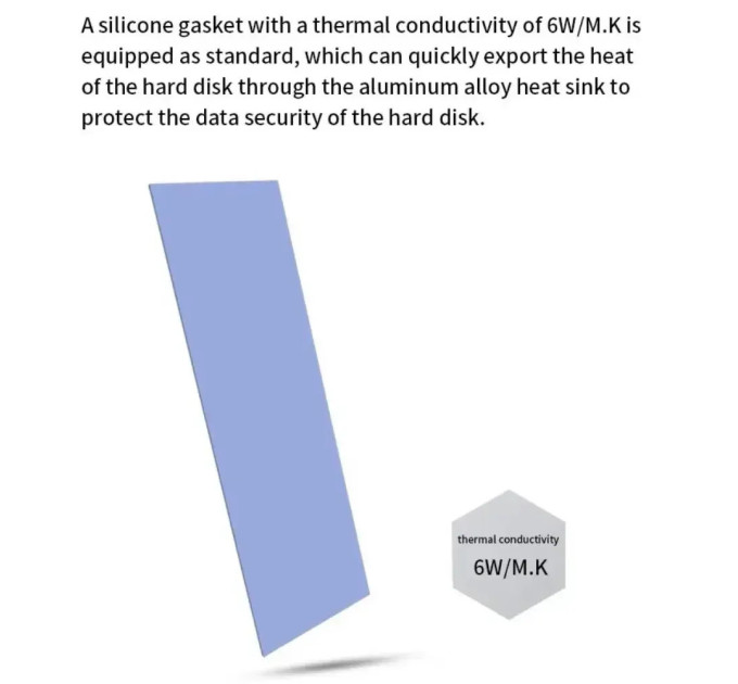 Радіатор охолодження SSD M.2  2280 + термопрокладки Teucer M.2-4 2280