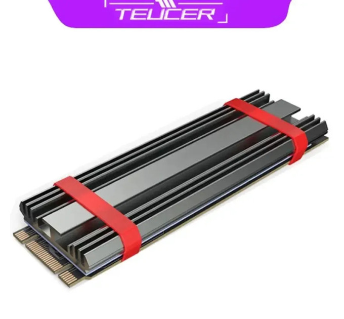 Радіатор охолодження SSD M.2 2280 + термопрокладки Teucer M.2-4 2280 Радіатор охолодження SSD M.2 2280 + термопрокладки Teucer M.2-4 2280