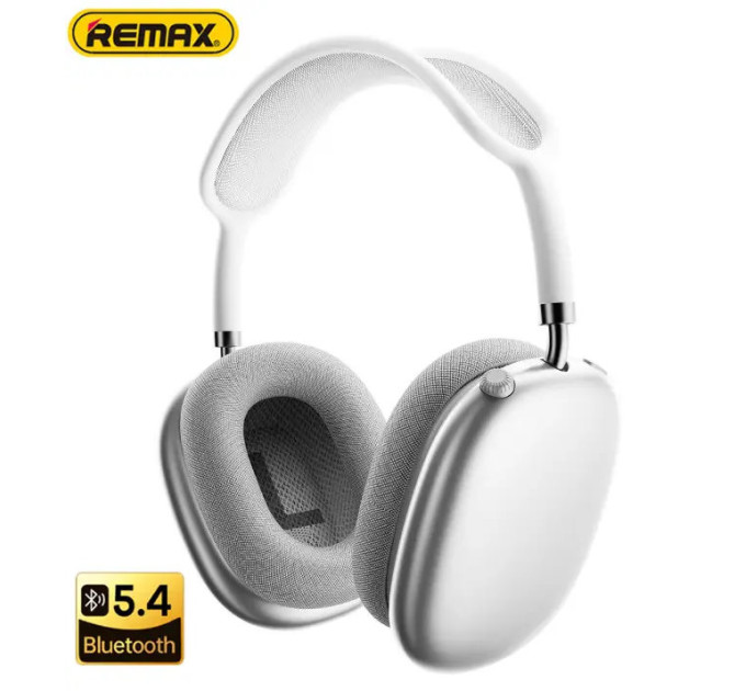 Bluetooth навушники Remax RB-300HB BT5.4 з мікрофоном Silver Bluetooth навушники Remax RB-300HB BT5.4 з мікрофоном Silver