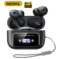 Bluetooth TWS навушники Remax W30N CozyPods з дисплеєм. Чорні Bluetooth TWS навушники Remax W30N CozyPods з дисплеєм. Чорні