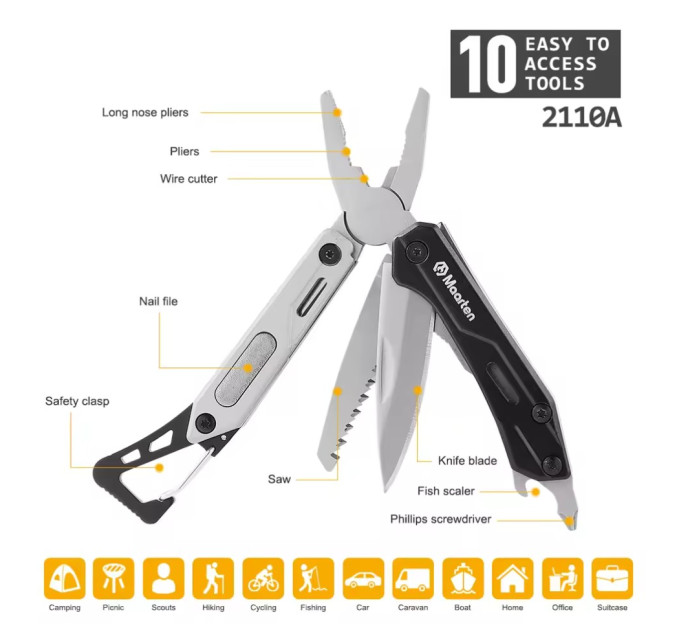 Мультитул Maarten 2110A 10in1