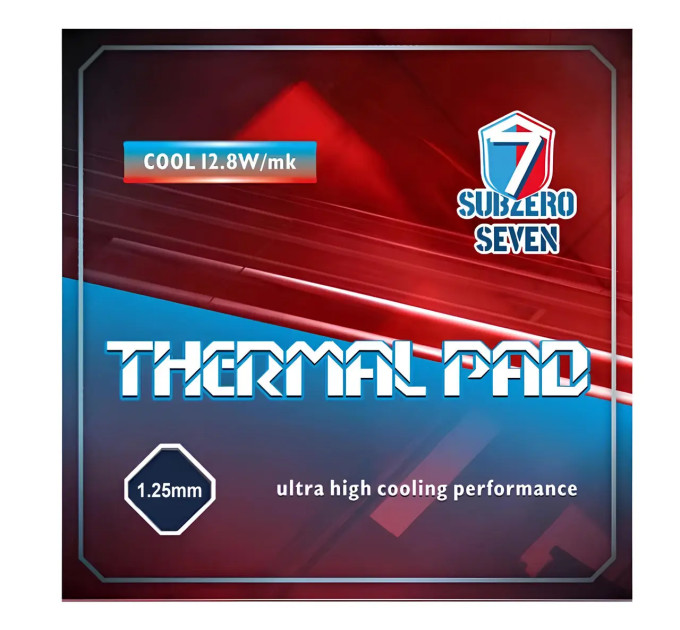 Термопрокладка SubZero Seven Cool 12.8 W/mK 100x100x1.25 мм Термопрокладка SubZero Seven Cool 12.8 W/mK 100x100x1.25 мм