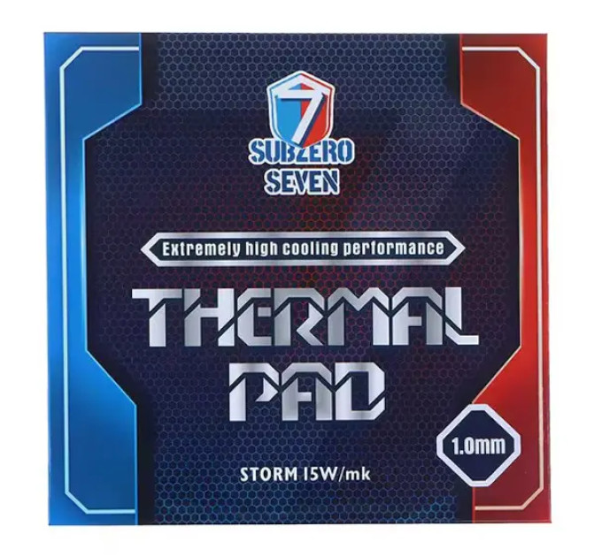 Термопрокладка SubZero Seven Storm 15 W/mK 100x100x1мм