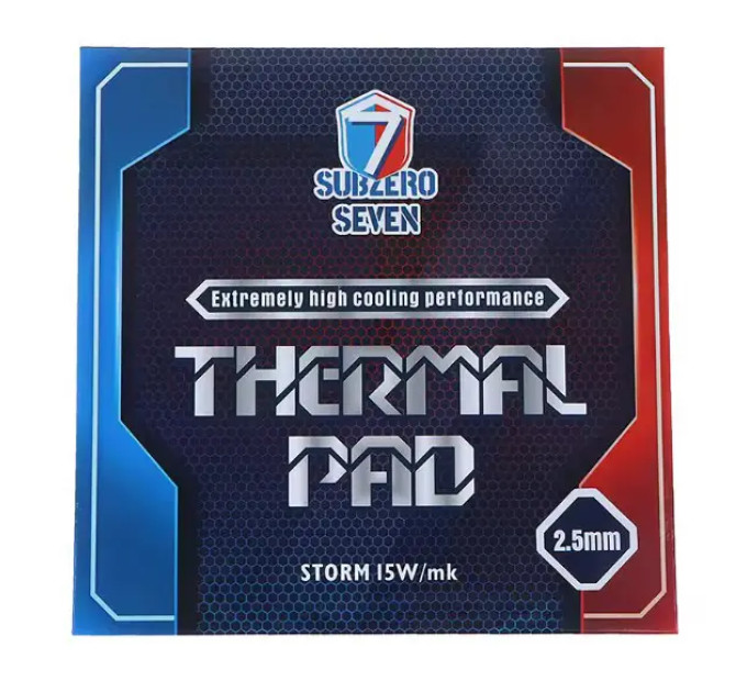 Термопрокладка SubZero Seven Storm 15 W/mK 100x100x2.5 мм Термопрокладка SubZero Seven Storm 15 W/mK 100x100x2.5 мм