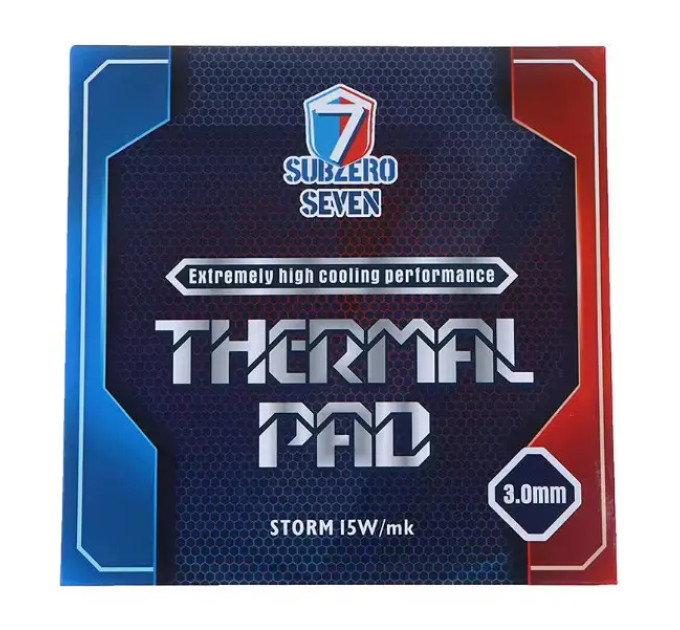 Термопрокладка SubZero Seven Storm 15 W/mK 100x100x3 мм