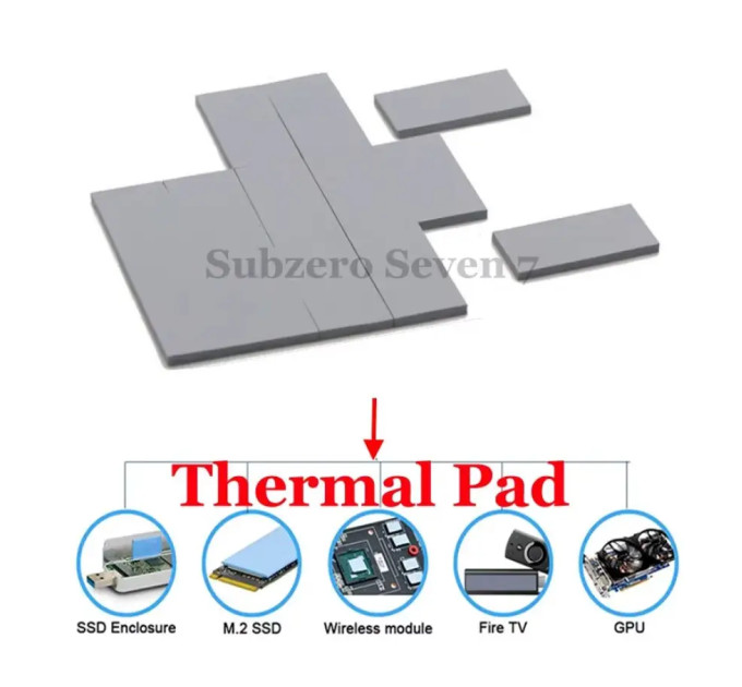 Термопрокладка SubZero Seven Cool 12.8 W/mK 100x100x0.75мм