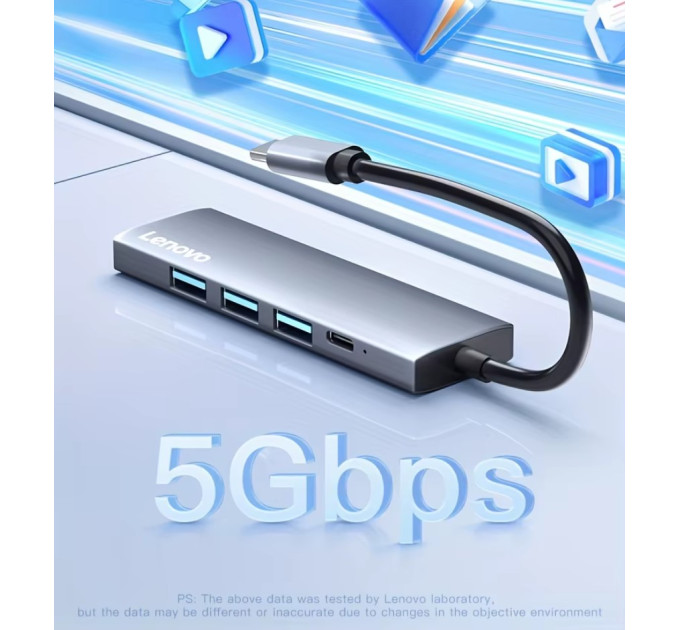 Адаптер перетворювач конвертер Type-C - HDMI 4K + USB Lenovo S705