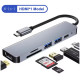 USB 3.0 хаб + кардрідер + конвертер HDMI 4K  SmartGo 6 у 1
