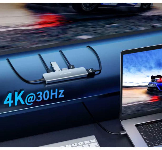 USB 3.0 хаб конвертер HDMI 4K Lemorele 5 в 1