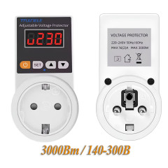 Захисне реле напруги в розетку Taxnele 3000W 140-300V 16A Захисне реле напруги в розетку Taxnele 3000W 140-300V 16A