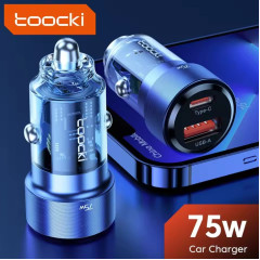 Автомобильное зарядное устройство 75W Toocki PD+QC 1C+1A Fast Car Charger Автомобильное зарядное устройство 75W Toocki PD+QC 1C+1A Fast Car Charger