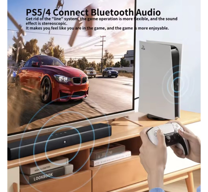 Bluetooth адаптер підключення навушників для Sony PS5 PS4 BT 5.3 dongle Nintendo Switch