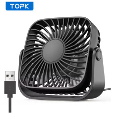 USB вентилятор портативный TOPK K52 черный, 3 скорости. USB вентилятор портативный TOPK K52 черный, 3 скорости.