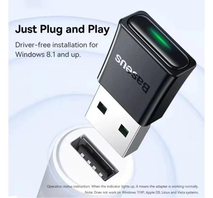Bluetooth адаптер Dongle USB Bluetooth 5.3 Baseus BA07