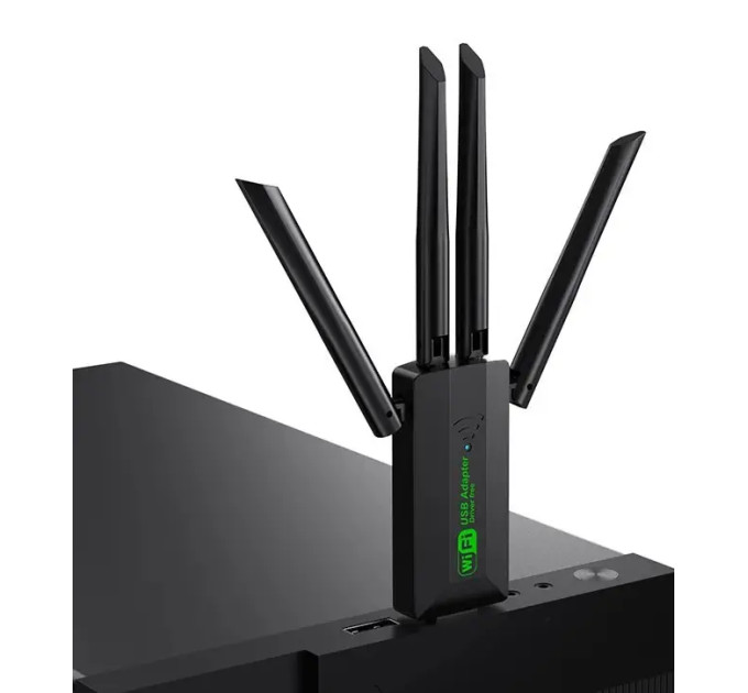 Wi-Fi адаптер AC1200 WiFi5 USB 3.0 5Ггц+2.4Ггц 4 антени