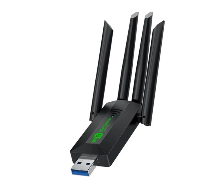 Wi-Fi адаптер AC1200 WiFi5 USB 3.0 5Ггц+2.4Ггц 4 антени