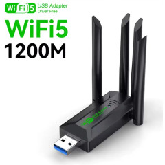 Wi-Fi адаптер AC1200 WiFi5 USB 3.0 5Ггц+2.4Ггц 4 антени Wi-Fi адаптер AC1200 WiFi5 USB 3.0 5Ггц+2.4Ггц 4 антени