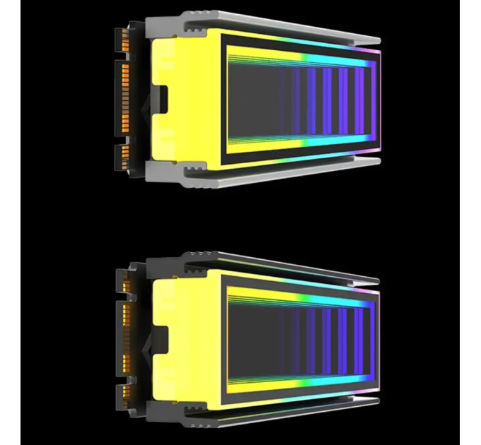 Радіатор охолодження RGB SSD M.2 2280 + термопрокладки Coolcirc ARGB Sync