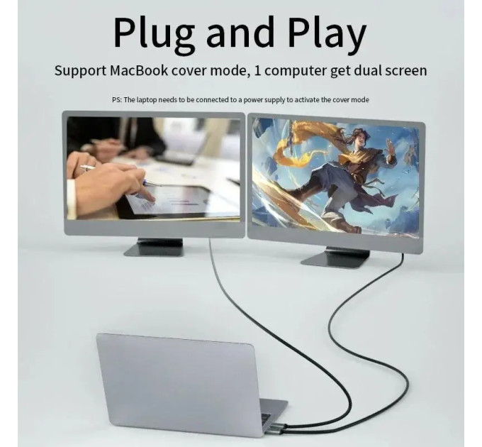 Кабель Type-C - DisplayPort 8K-60Hz 4K-144Hz 2K-240Hz 2м DP1.4