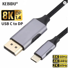 Кабель Type-C - DisplayPort 8K-60Hz 4K-144Hz 2K-240Hz 2м DP1.4 Кабель Type-C - DisplayPort 8K-60Hz 4K-144Hz 2K-240Hz 2м DP1.4