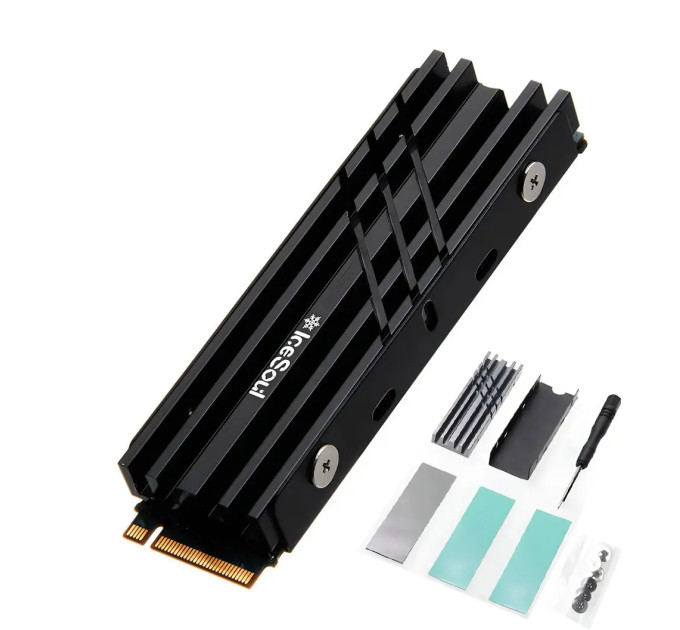 Радіатор охолодження SSD M.2  280 + термопрокладки IceSoul ZM. Підтримка PS5