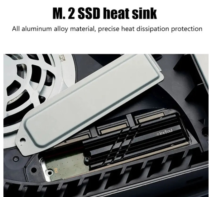 Радіатор охолодження SSD M.2  280 + термопрокладки IceSoul ZM. Підтримка PS5