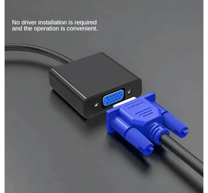 Адаптер перехідник DisplayPort - VGA 1080 P (DP to VGA)