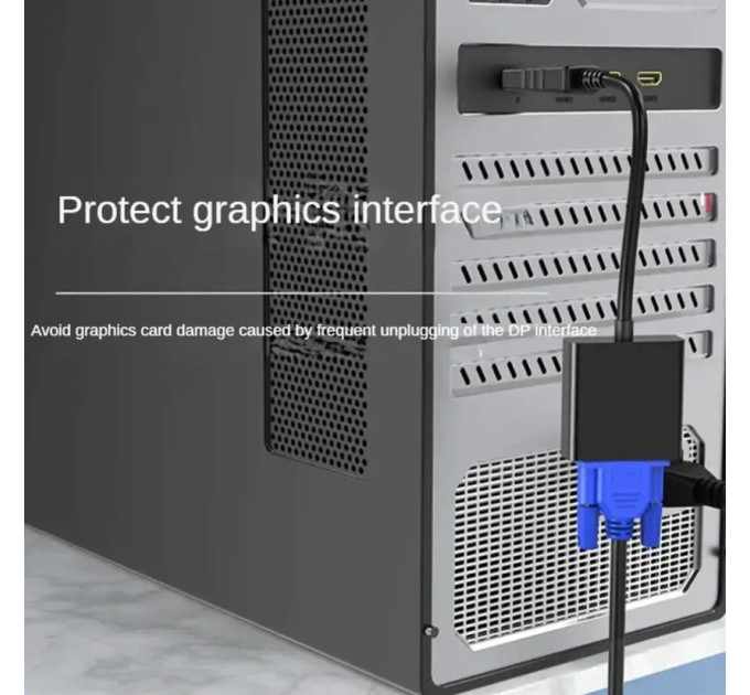 Адаптер перехідник DisplayPort - VGA 1080 P (DP to VGA)