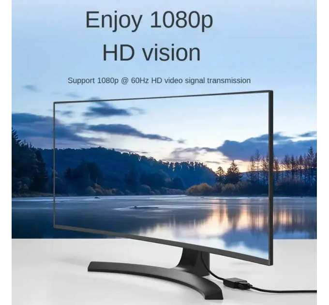 Адаптер перехідник DisplayPort - VGA 1080 P (DP to VGA)