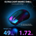 Мышь беспроводная игровая ATTACK SHARK X5 черная. 3 подключения. Радио 2.4Ghz + Bluetooth 5.0 + type-c