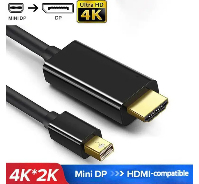 Кабель mini Displayport to HDMI (mini DP - HDMI) 2м Кабель mini Displayport to HDMI (mini DP - HDMI) 2м