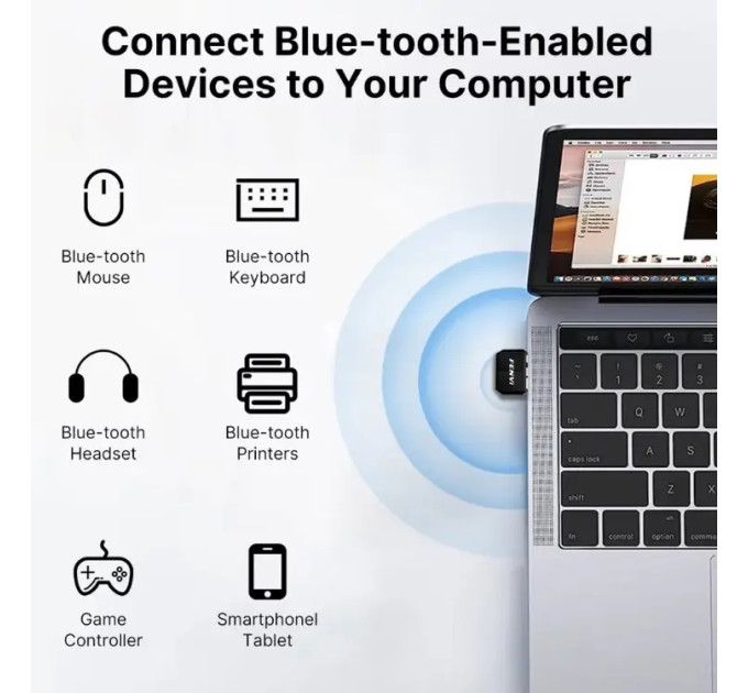 Bluetooth 5.4 даптер Fenvi USB Plug and play