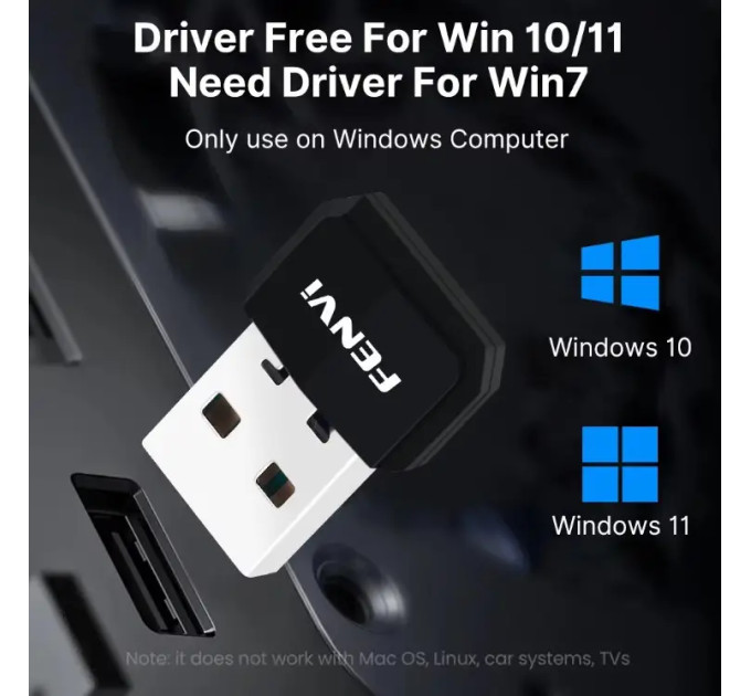 Bluetooth 5.4 даптер Fenvi USB Plug and play