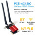 Bluetooth 4.0 адаптер + WIFI5 AС1200 2.4G/5GHz PCIe адаптер Fenvi FV-AC1200S Bluetooth 4.0 адаптер + WIFI5 AС1200 2.4G/5GHz PCIe адаптер Fenvi FV-AC1200S