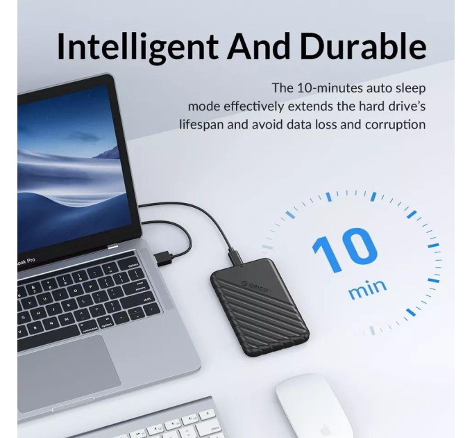 Зовнішня кишеня USB 3.0 SATA HDD/SSD 2,5““ Orico 25PW1-U3. Чорний